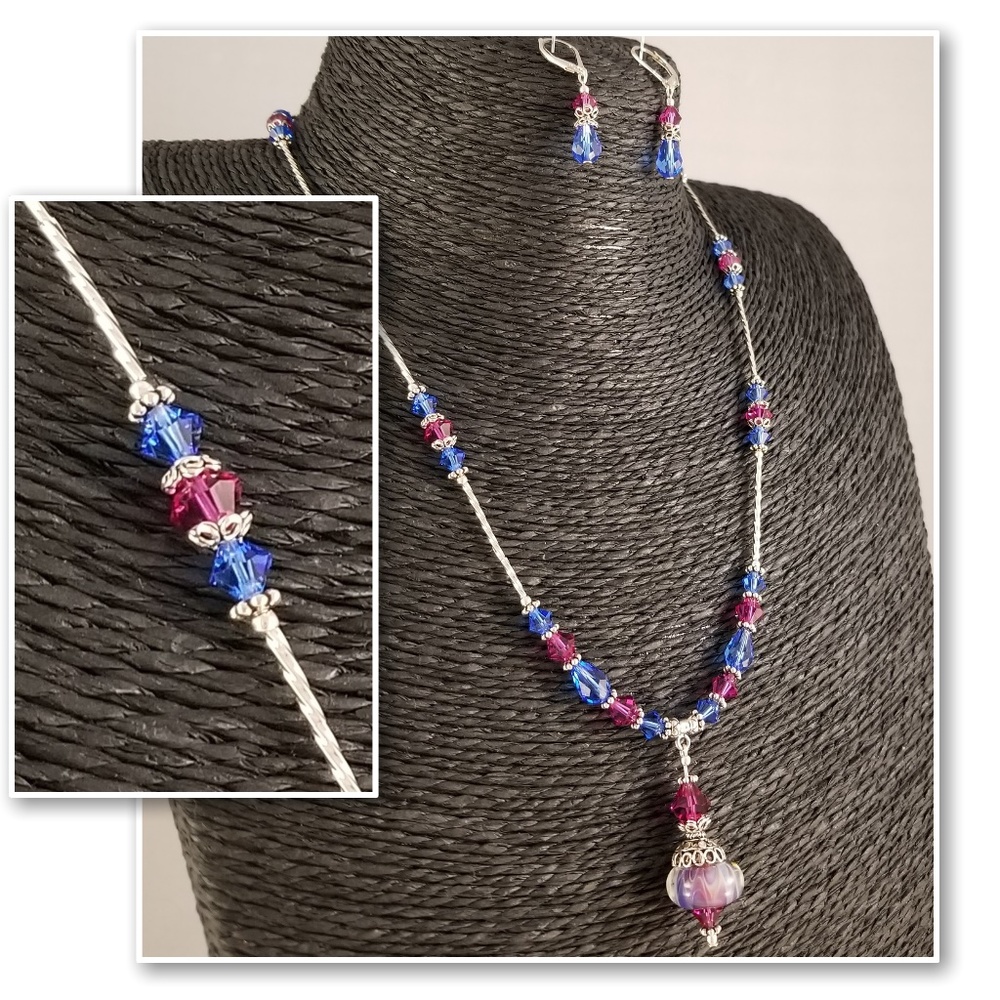 Lampwork Bead and Swarovski Crystal Set - Picture 9 of 9